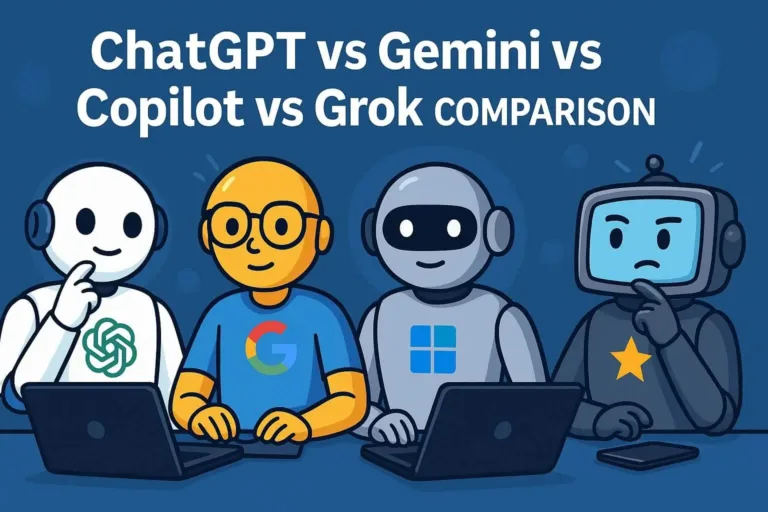 Compare AIs ChatGPT vs Gemini vs Copilot vs Grok